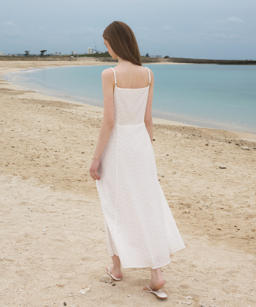 DEHEVE（デヘヴェ）の「Floral Jacquard Dress [Ivory]（ワンピース・レディース・アイボリー・OS）」の4枚目の写真