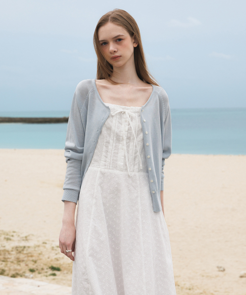 DEHEVE（デヘヴェ）の「Floral Jacquard Dress [Ivory]（ワンピース・レディース・アイボリー・OS）」の2枚目の写真