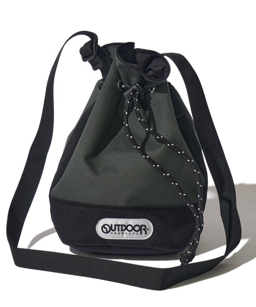 OUTDOOR PRODUCTS(アウトドアプロダクツ)の「【OUTDOOR PRODUCTS / アウトドアプロダクツ】ドローストリングショルダーバッグ / 巾着バッグ(ショルダーバッグ・メンズ・グレー/ブラック/グリーン/ベージュ・FREE)」の2枚目の写真