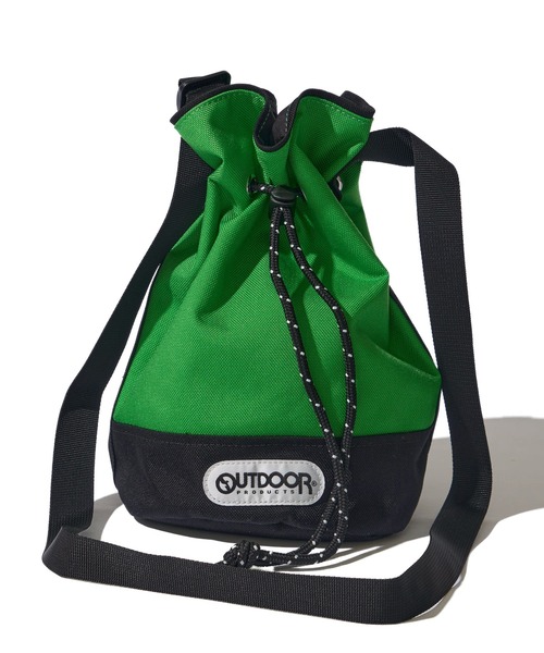 OUTDOOR PRODUCTS(アウトドアプロダクツ)の「【OUTDOOR PRODUCTS / アウトドアプロダクツ】ドローストリングショルダーバッグ / 巾着バッグ(ショルダーバッグ・メンズ・グレー/ブラック/グリーン/ベージュ・FREE)」の4枚目の写真