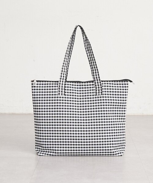 mystic(ミスティック)の「ポーチ付きギンガムトートBAG(トートバッグ・レディース・イエロー/ブラック・ONE SIZE)」の3枚目の写真