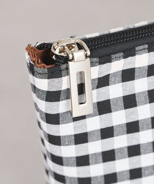 mystic(ミスティック)の「ポーチ付きギンガムトートBAG(トートバッグ・レディース・イエロー/ブラック・ONE SIZE)」の7枚目の写真