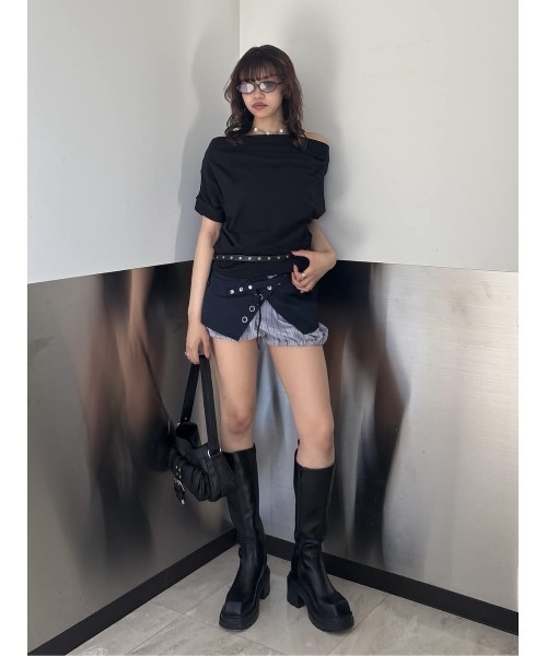 SLY(スライ)の「PUMPKIN 2P S/PT パンプキンツーピーショートパンツ 夏服(スラックス・レディース・ネイビー系/ブラック系その他2・FREE)」の18枚目の写真