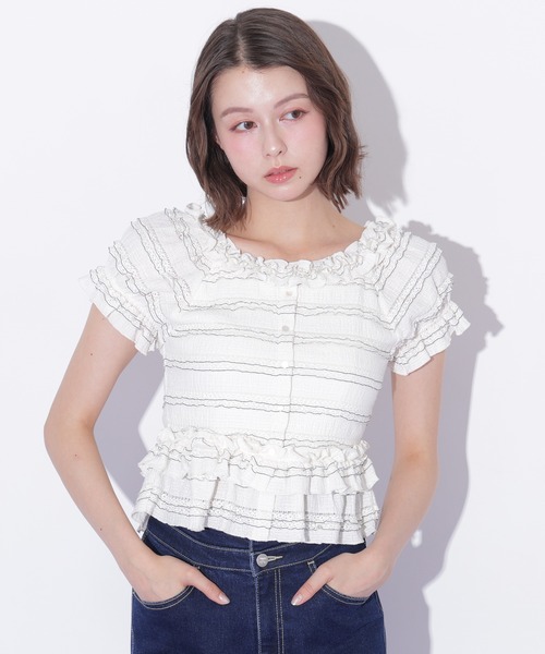 フリルカットソートップス（Tシャツ/カットソー）｜JILL by JILL