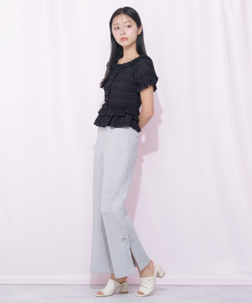 JILL by JILL STUART（ジルバイジルスチュアート）の「フリルカットソートップス（Tシャツ/カットソー・レディース・ブラック/ピンク/ホワイト・FREE）」の18枚目の写真