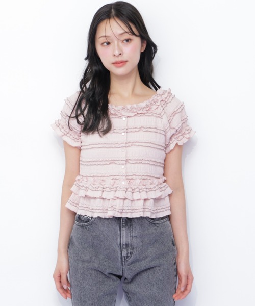 JILL by JILL STUART（ジルバイジルスチュアート）の「フリルカットソートップス（Tシャツ/カットソー・レディース・ブラック/ピンク/ホワイト・FREE）」の20枚目の写真