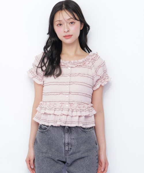 JILL by JILL STUART（ジルバイジルスチュアート）の「フリルカットソートップス（Tシャツ/カットソー・レディース・ブラック/ピンク/ホワイト・FREE）」の19枚目の写真