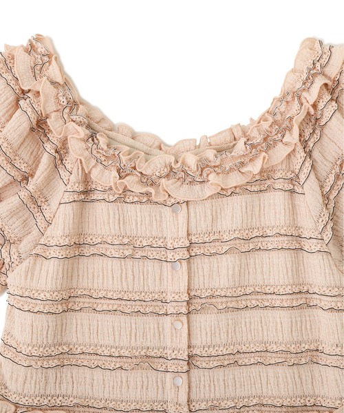 JILL by JILL STUART（ジルバイジルスチュアート）の「フリルカットソートップス（Tシャツ/カットソー・レディース・ブラック/ピンク/ホワイト・FREE）」の9枚目の写真