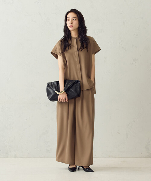 COMME CA ISM(コムサイズム)の「【セットアップ対応】シフォンジョーゼット バックプリーツブラウス(シャツ/ブラウス・レディース・キャメル/チャコール・MEDIUM/LARGE)」の18枚目の写真