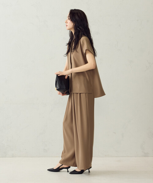 COMME CA ISM(コムサイズム)の「【セットアップ対応】シフォンジョーゼット バックプリーツブラウス(シャツ/ブラウス・レディース・キャメル/チャコール・MEDIUM/LARGE)」の17枚目の写真