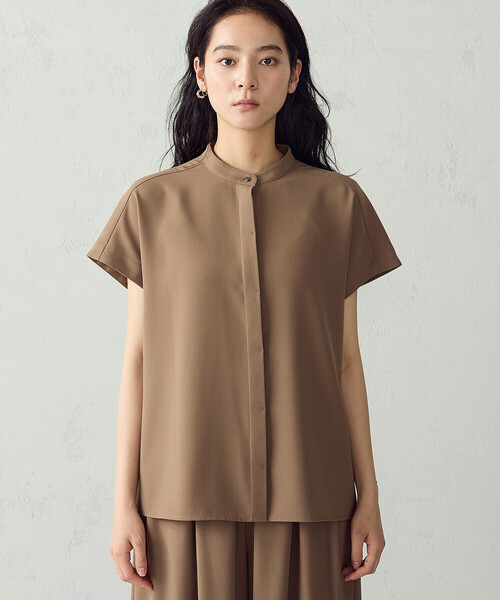 COMME CA ISM(コムサイズム)の「【セットアップ対応】シフォンジョーゼット バックプリーツブラウス(シャツ/ブラウス・レディース・キャメル/チャコール・MEDIUM/LARGE)」の11枚目の写真