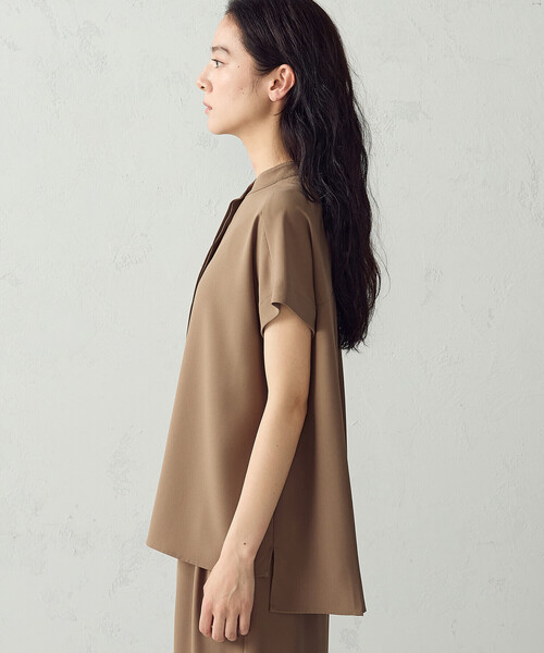 COMME CA ISM(コムサイズム)の「【セットアップ対応】シフォンジョーゼット バックプリーツブラウス(シャツ/ブラウス・レディース・キャメル/チャコール・MEDIUM/LARGE)」の10枚目の写真