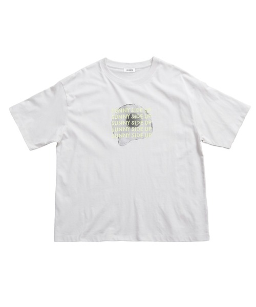salle de bal(サルデバル)の「【 ALDAYS / オルデイズ 】 6.5oz Box Silhouette Tee " SUNNY SIDE UP " AL-SS030 DLI(Tシャツ/カットソー・レディース・グレイッシュベージュ/ホワイト・FREE)」の2枚目の写真