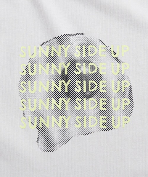 salle de bal(サルデバル)の「【 ALDAYS / オルデイズ 】 6.5oz Box Silhouette Tee " SUNNY SIDE UP " AL-SS030 DLI(Tシャツ/カットソー・レディース・グレイッシュベージュ/ホワイト・FREE)」の6枚目の写真