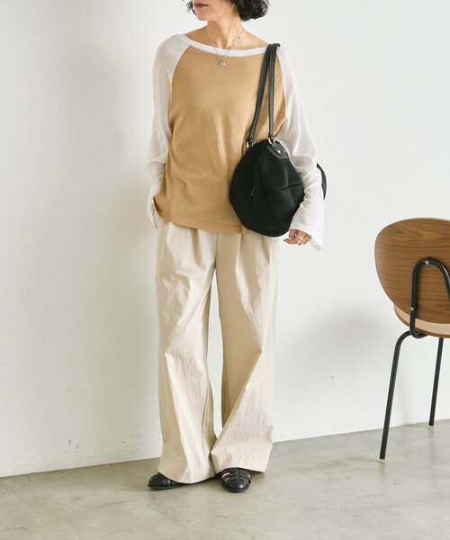 ear PAPILLONNER(イアパピヨネ)の「【TERESA CAMBI(テレサカンビ)】ear別注メッシュロングハンドルボストンバッグ(ボストンバッグ・レディース・ブラック/グレー/イエロー・FREE)」の9枚目の写真