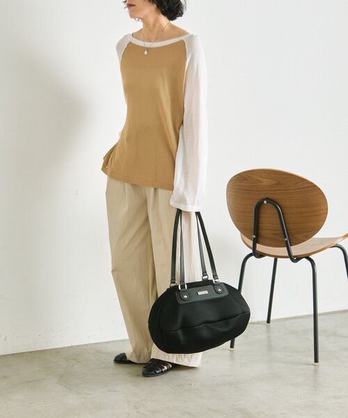 ear PAPILLONNER(イアパピヨネ)の「【TERESA CAMBI(テレサカンビ)】ear別注メッシュロングハンドルボストンバッグ(ボストンバッグ・レディース・ブラック/グレー/イエロー・FREE)」の11枚目の写真