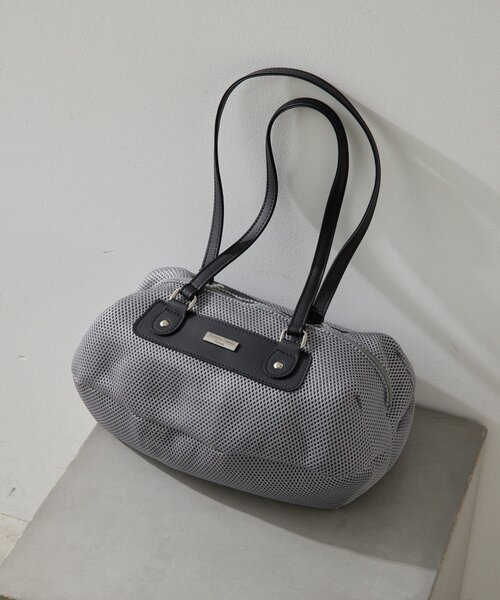 ear PAPILLONNER(イアパピヨネ)の「【TERESA CAMBI(テレサカンビ)】ear別注メッシュロングハンドルボストンバッグ(ボストンバッグ・レディース・ブラック/グレー/イエロー・FREE)」の13枚目の写真