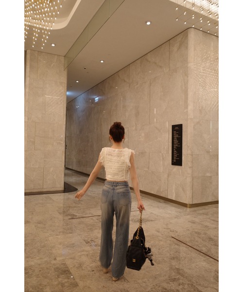 MISTREASS（ミストレアス）の「Sheer Sparkle Frill Top（シャツ/ブラウス・レディース・アイボリー・FREE）」の11枚目の写真