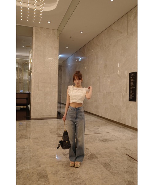 MISTREASS（ミストレアス）の「Sheer Sparkle Frill Top（シャツ/ブラウス・レディース・アイボリー・FREE）」の10枚目の写真