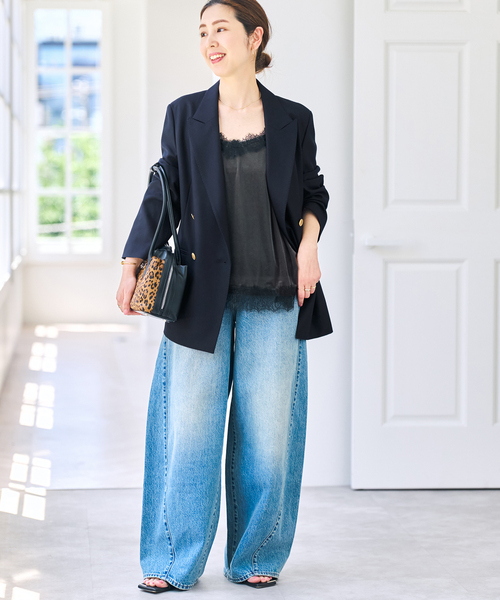 Spick & Span(スピックアンドスパン)の「《追加》ウールブレンドダブルブレストジャケット(テーラードジャケット・レディース・ネイビー/ブラウン・34/36/38/40)」の5枚目の写真