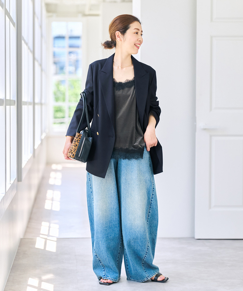 Spick & Span(スピックアンドスパン)の「《追加》ウールブレンドダブルブレストジャケット(テーラードジャケット・レディース・ネイビー/ブラウン・34/36/38/40)」の20枚目の写真