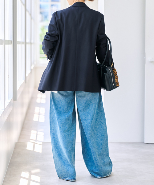 Spick & Span(スピックアンドスパン)の「《追加》ウールブレンドダブルブレストジャケット(テーラードジャケット・レディース・ネイビー/ブラウン・34/36/38/40)」の21枚目の写真