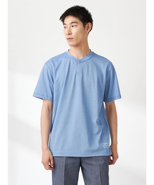 McGREGOR(マックレガー)の「インディゴキーネックTシャツ(Tシャツ/カットソー・メンズ・ライトブルー/ネイビー/ナチュラル・L/M)」の1枚目の写真