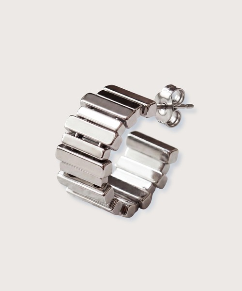 kiehtova（キエトヴァ）の「【kiehtova】MODERN BOLD HOOP PIERCE/モダン ボールド フープ ピアス KT35（ピアス（両耳用）・レディース・ゴールド/シルバー・FREE）」の8枚目の写真