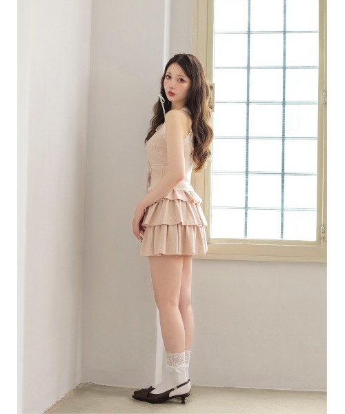 M me eme(エムミーエメ)の「Ribbon lace fit line setup(eme11083)(セットアップ・レディース・ピンク/グレー・FREE)」の18枚目の写真