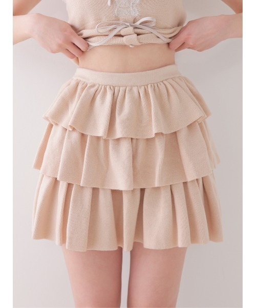 M me eme(エムミーエメ)の「Ribbon lace fit line setup(eme11083)(セットアップ・レディース・ピンク/グレー・FREE)」の6枚目の写真