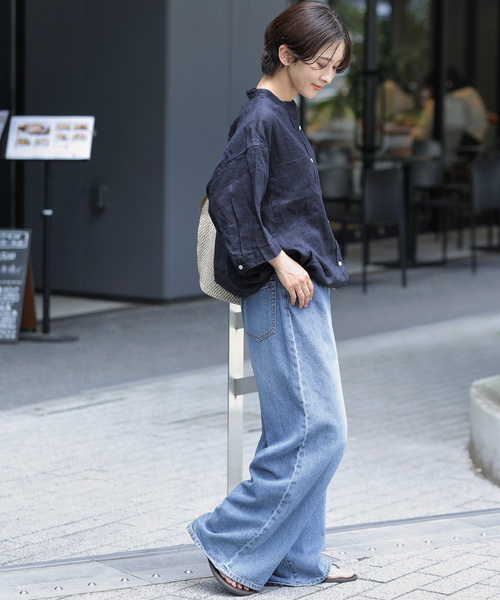 JOURNAL STANDARD relume(ジャーナルスタンダード レリューム)の「《追加 / 新色》カラーリネンドロストシャツ(シャツ/ブラウス・レディース・ホワイト/ダークブルー/ブルー系その他/ネイビー・FREE)」の12枚目の写真