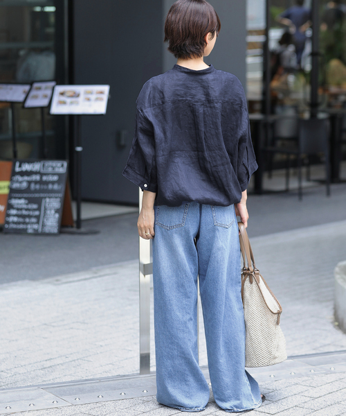 JOURNAL STANDARD relume(ジャーナルスタンダード レリューム)の「《追加 / 新色》カラーリネンドロストシャツ(シャツ/ブラウス・レディース・ホワイト/ダークブルー/ブルー系その他/ネイビー・FREE)」の13枚目の写真