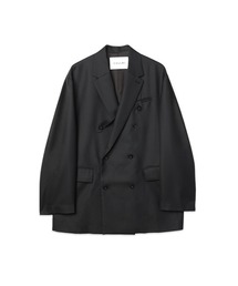 Super 120s Wool Twill Suspender Tape Double Breasted Jacket