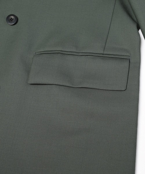 CULLNI(クルニ)の「Super 120s Wool Twill Suspender Tape Double Breasted Jacket(テーラードジャケット・メンズ・グレー/グリーン/ブラック・1)」の11枚目の写真