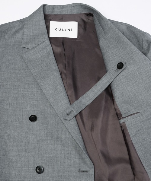 CULLNI(クルニ)の「Super 120s Wool Twill Suspender Tape Double Breasted Jacket(テーラードジャケット・メンズ・グレー/グリーン/ブラック・1)」の15枚目の写真