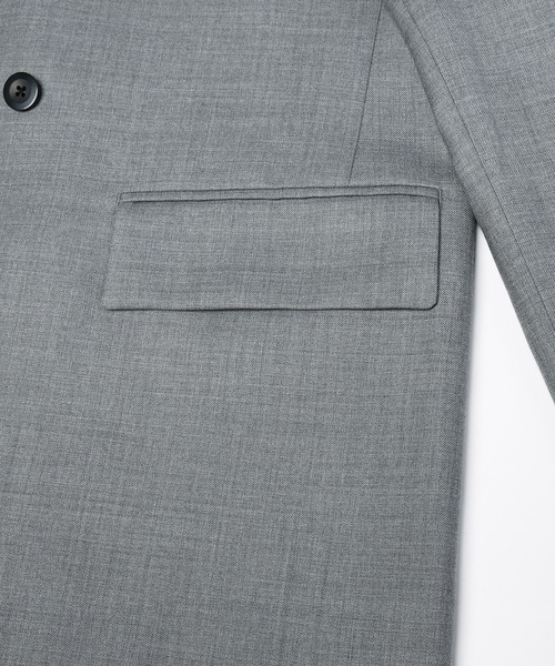 CULLNI(クルニ)の「Super 120s Wool Twill Suspender Tape Double Breasted Jacket(テーラードジャケット・メンズ・グレー/グリーン/ブラック・1)」の17枚目の写真