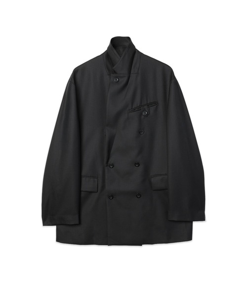 CULLNI(クルニ)の「Super 120s Wool Twill Suspender Tape Double Breasted Jacket(テーラードジャケット・メンズ・グレー/グリーン/ブラック・1)」の20枚目の写真