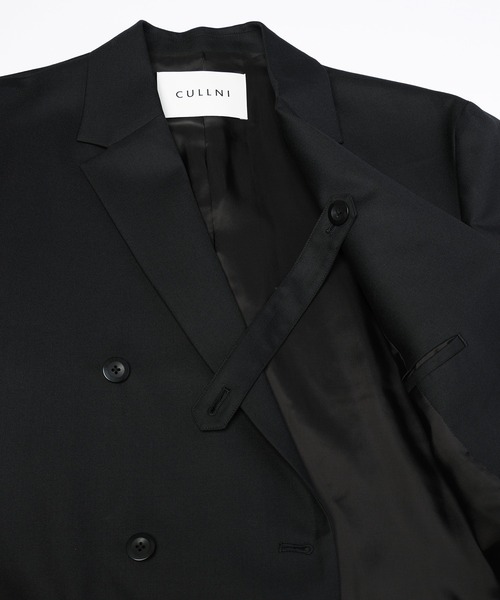 CULLNI(クルニ)の「Super 120s Wool Twill Suspender Tape Double Breasted Jacket(テーラードジャケット・メンズ・グレー/グリーン/ブラック・1)」の22枚目の写真