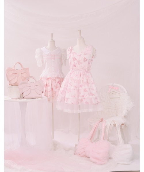 mellfy memory（メルフィーメモリー）の「Love Ribbon skirt（スカート・レディース・ピンク・Sサイズ/mini/Sサイズ/long/Mサイズ/mini/Mサイズ/long）」の5枚目の写真