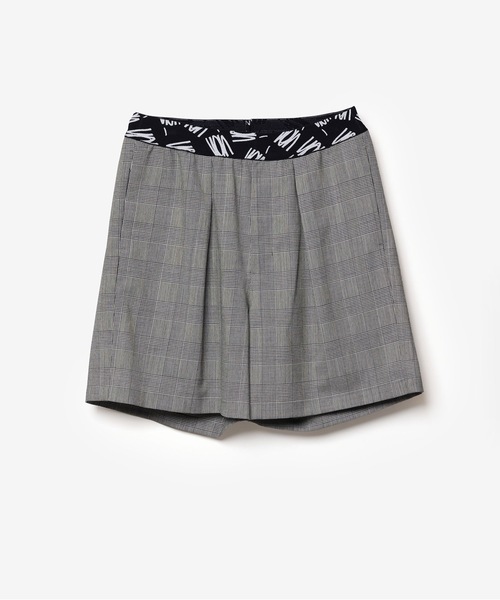 VEIN (ヴェイン)の「3/60 HIGH TWIST WOOL TRO GLENCHECK EASY SHORTS(スラックス・メンズ・チャコールグレー・1/2)」の1枚目の写真