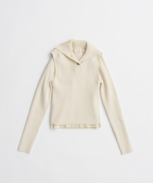 PRANK PROJECT(プランクプロジェクト)の「【2026Autumn Pre-Order】ニットツインセット / Knit Twin Set(ニット/セーター・レディース・アイボリー/ネイビー/グレー・FREE)」の15枚目の写真