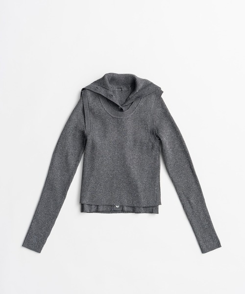 PRANK PROJECT(プランクプロジェクト)の「【2026Autumn Pre-Order】ニットツインセット / Knit Twin Set(ニット/セーター・レディース・アイボリー/ネイビー/グレー・FREE)」の16枚目の写真