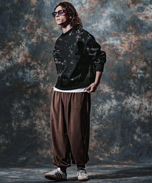Jih Nunc(ジーヌンク)の「msw1907-総柄スプラッシュプリントスウェット(JIH-R1213)(スウェット・メンズ・ネイビー/ブラウン/ブラック・S/L/M)」の15枚目の写真