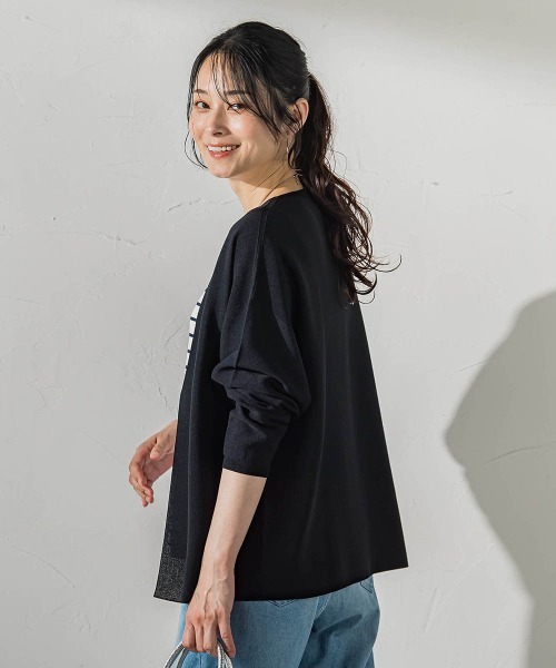 LAUTREAMONT(ロートレアモン)の「クールタッチショートカーディガン(カーディガン/ボレロ・レディース・ブラック/ホワイト/ベージュ・9号)」の6枚目の写真