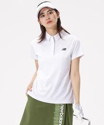 【new balance golf】ストライプゼブラ柄 半袖 カラーシャツ (WOMENS)