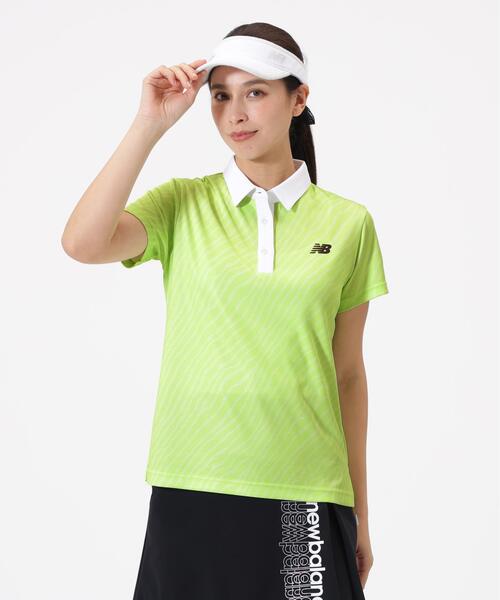 New Balance Golf(ニューバランスゴルフ)の「【new balance golf】ストライプゼブラ柄 半袖 カラーシャツ (WOMENS)(シャツ/ブラウス・レディース・ブラック/ホワイト/イエロー・SMALL/MEDIUM/X-LARGE/LARGE)」の3枚目の写真