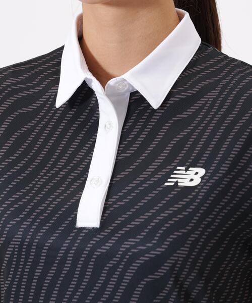 New Balance Golf(ニューバランスゴルフ)の「【new balance golf】ストライプゼブラ柄 半袖 カラーシャツ (WOMENS)(シャツ/ブラウス・レディース・ブラック/ホワイト/イエロー・SMALL/MEDIUM/X-LARGE/LARGE)」の5枚目の写真