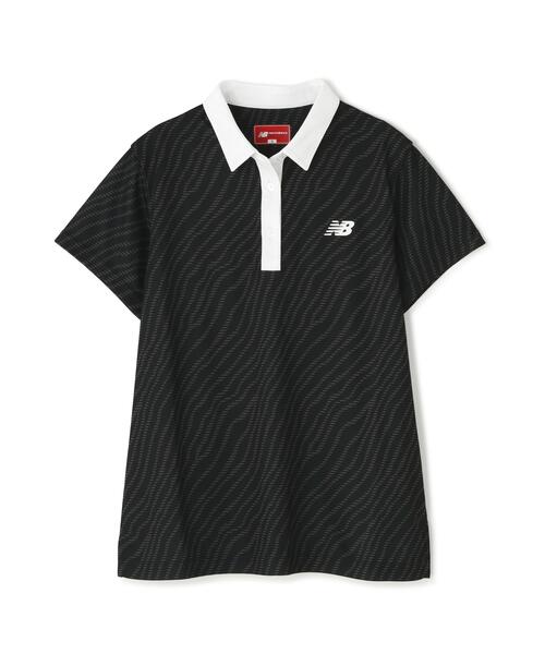 New Balance Golf(ニューバランスゴルフ)の「【new balance golf】ストライプゼブラ柄 半袖 カラーシャツ (WOMENS)(シャツ/ブラウス・レディース・ブラック/ホワイト/イエロー・SMALL/MEDIUM/X-LARGE/LARGE)」の8枚目の写真