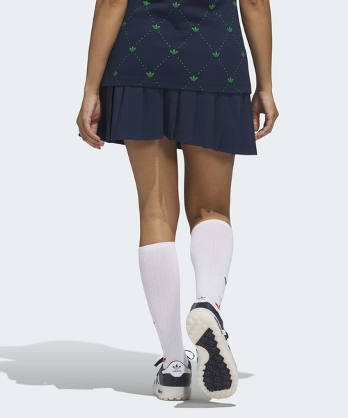 adidas(アディダス)の「オリジナルスゴルフ プルオン プリーツスカート【adidas Golf/アディダスゴルフ】(スカート・レディース・ネイビー・SMALL/X-LARGE/MEDIUM/LARGE)」の2枚目の写真