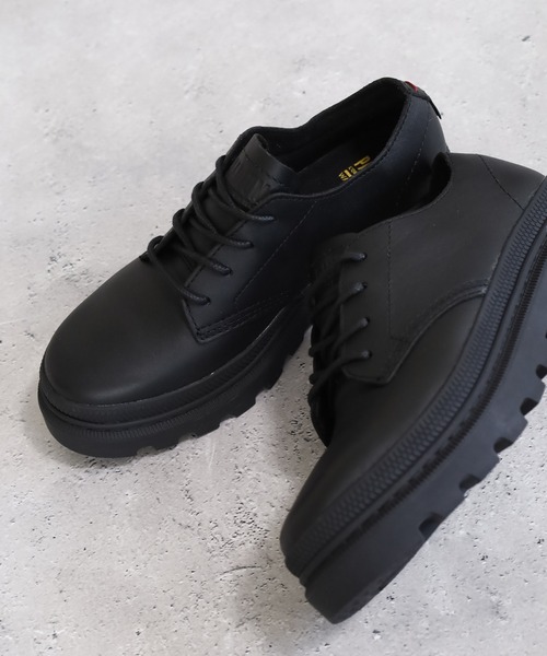 PALLADIUM(パラディウム)の「PALLATROOPER OX LTH WP+ レースアップスニーカー(スニーカー・メンズ・ブラウン/ブラック系/ブラック・22.5cm/23.5cm/23cm/24.5cm/24cm/25cm)」の2枚目の写真